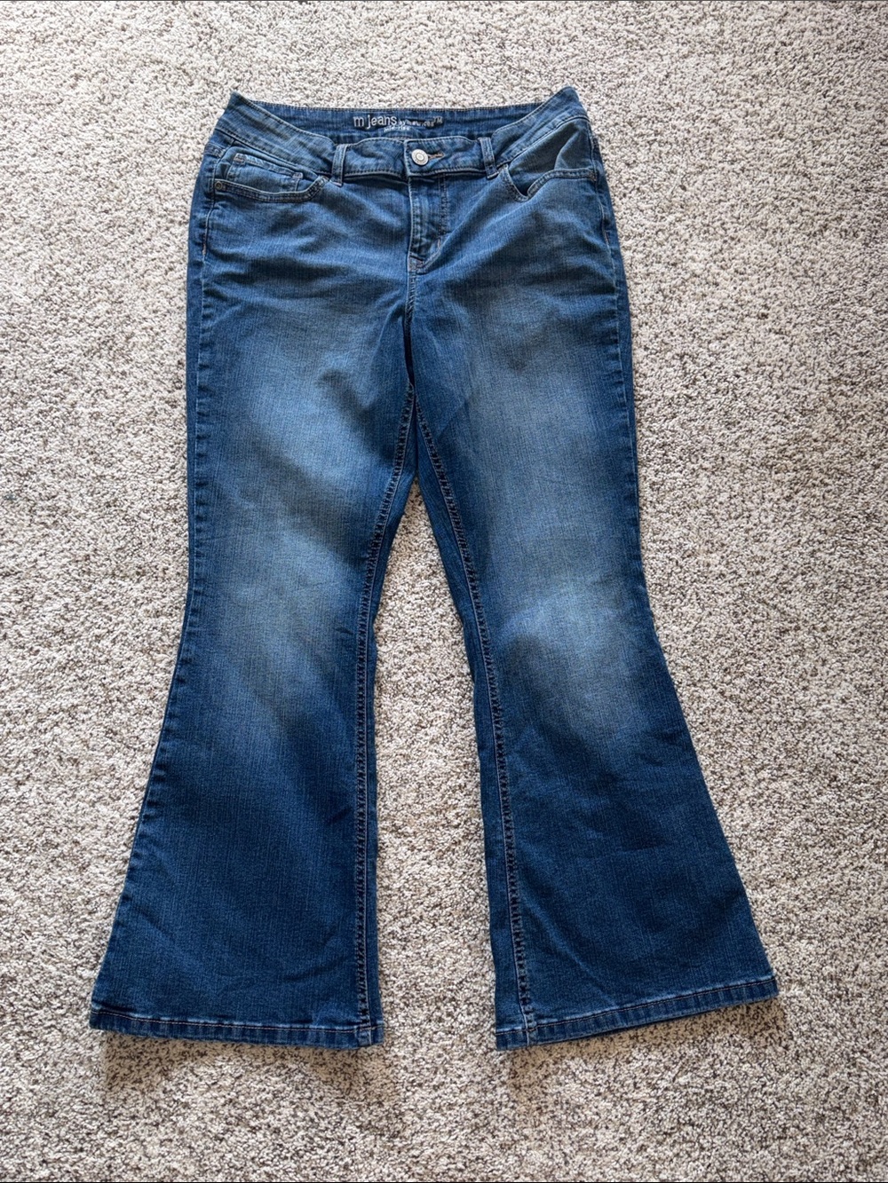 mjeans by Maurices Dark Blue Flare Jeans - 12 Short
